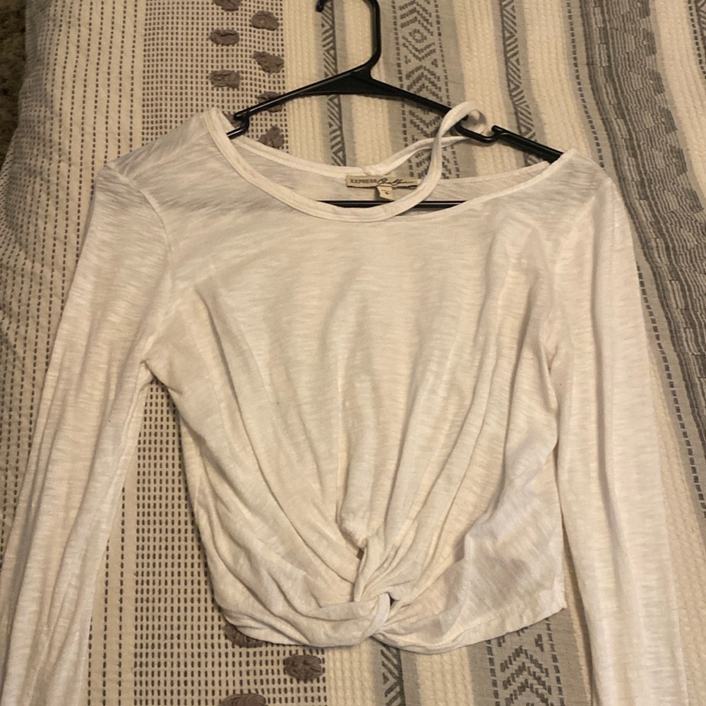 express white long sleeve crop top